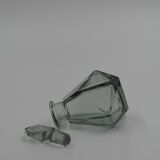3 smoked art deco bottles