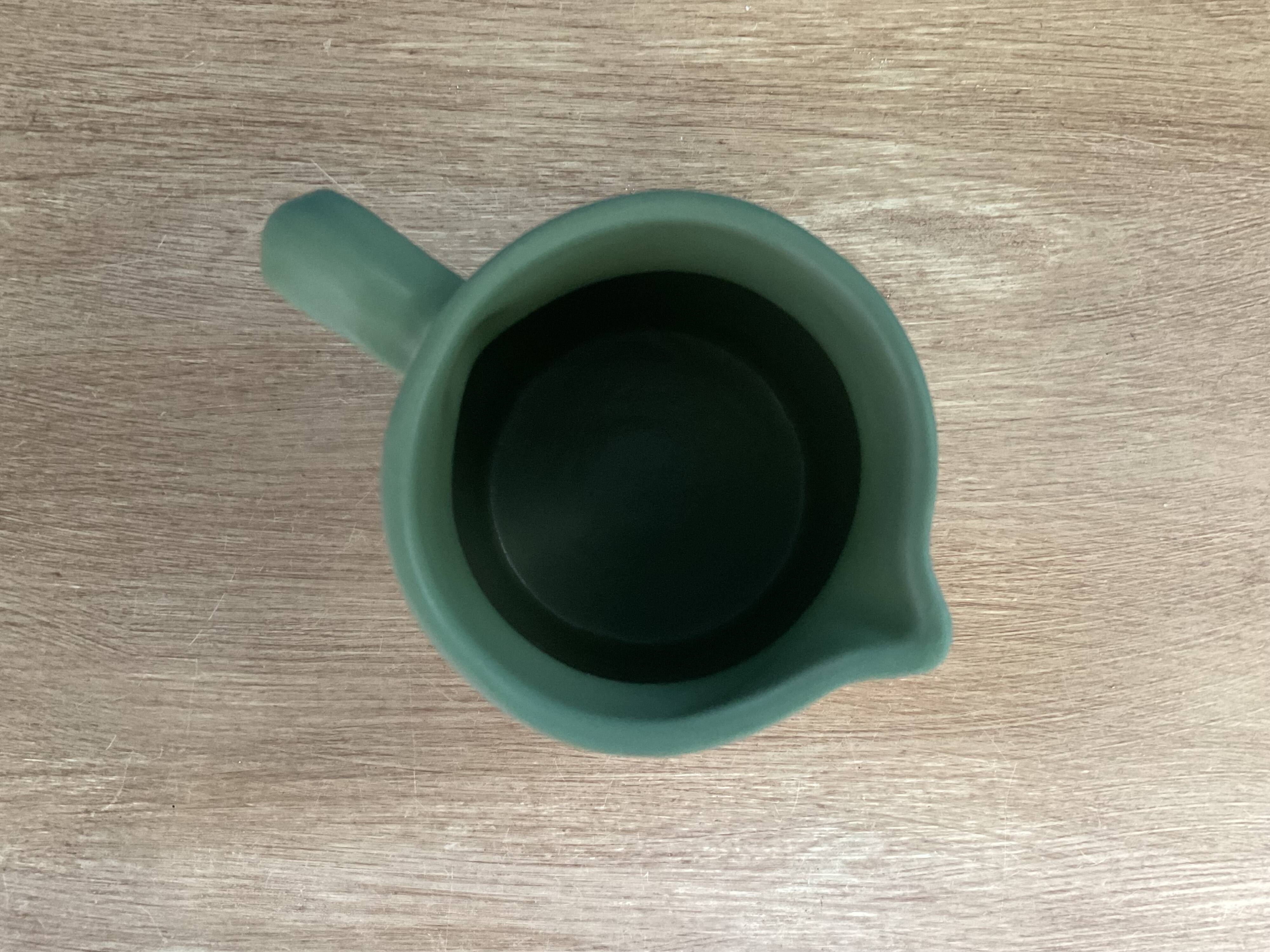 Vintage two-tone stoneware water service – Digoin Manufacture – Water green