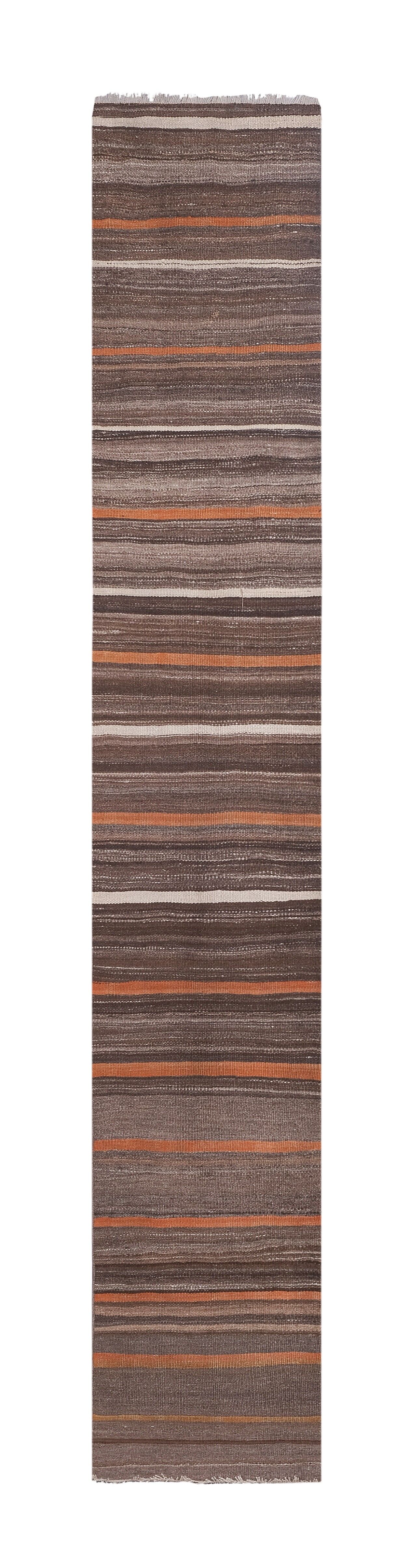 Vintage Turkish rug from Oushak, hand-woven 56x340 cm