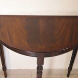 Mahogany half-moon console