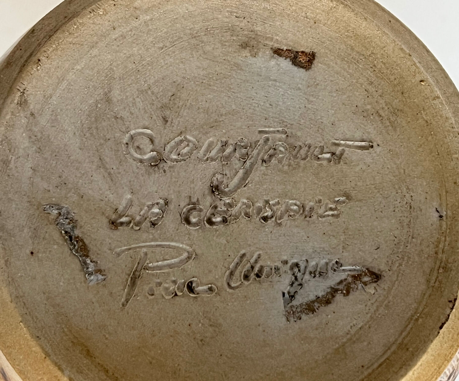 Vase en céramique signé JC Courjault