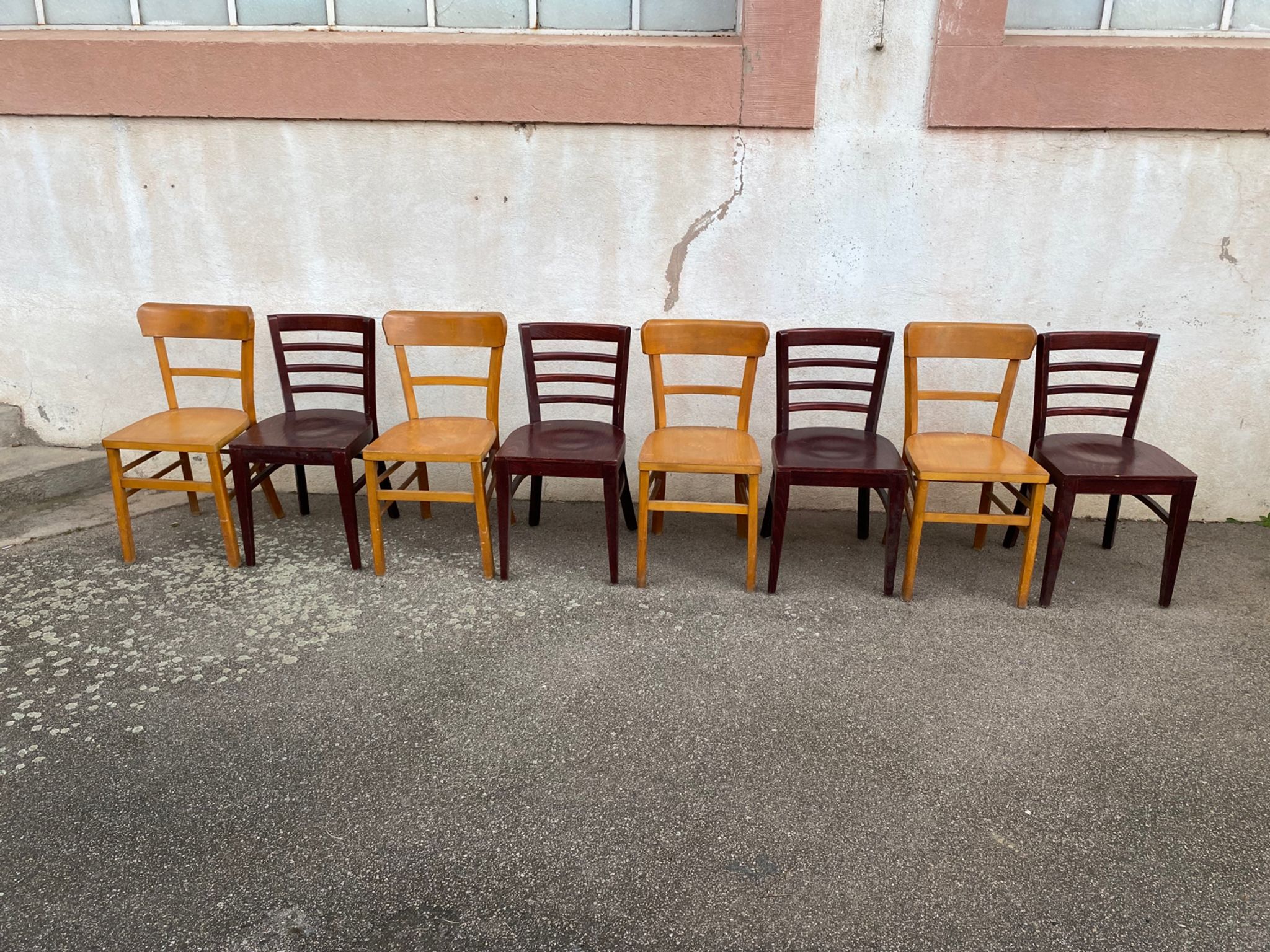 Set of 8 bistro chairs