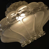 Original Vintage 1960's Lobed Glass Pendant Light
