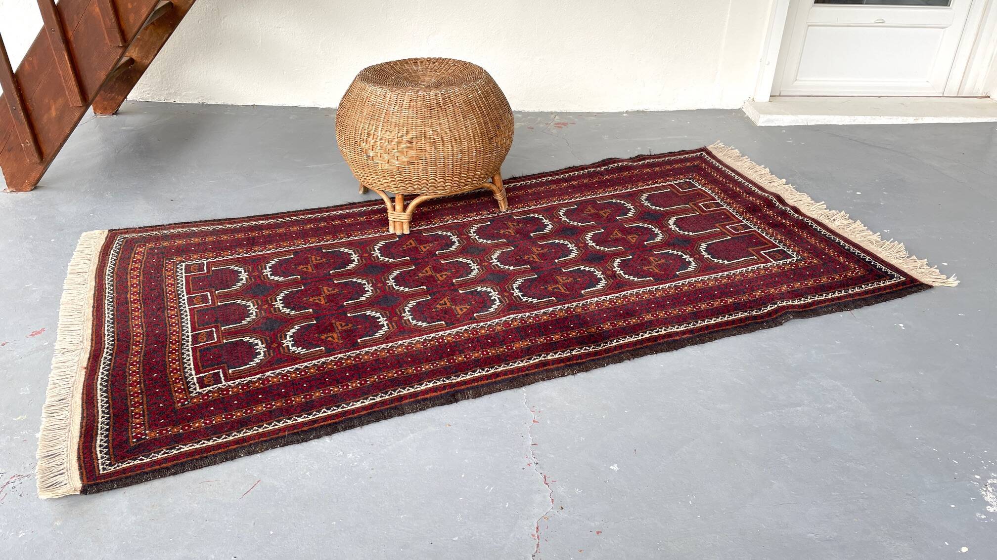 Artisanal orient rug pure vintage wool - 102cm x 204cm