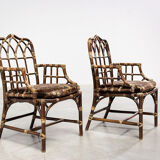 Elinor McGuire Bamboo armchair Pair 1970s