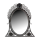 Miroir en Fer Forgé, Art Déco, Théme Floral , France, Circa 1920