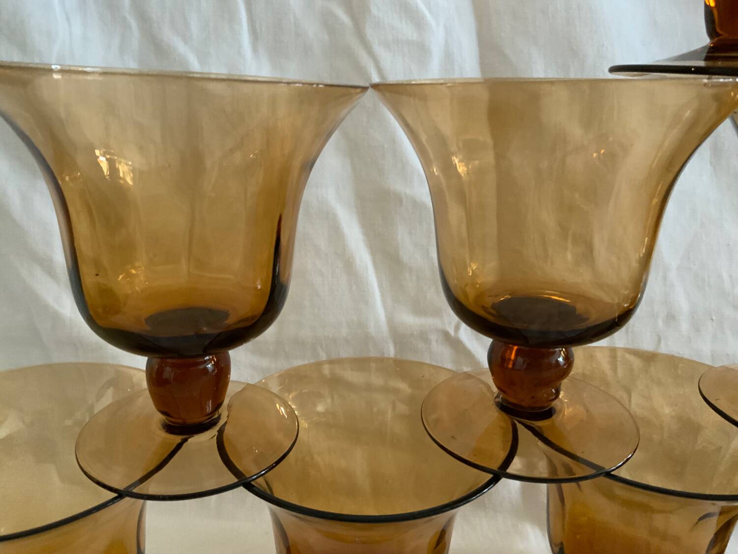 Amber glass cups