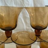 Coupelles en verre ambre