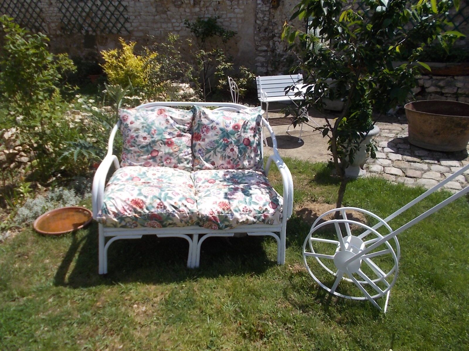Rattan canapé