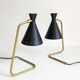 Pair of Italian “cocotte” lamps. 50s design