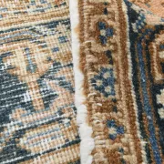 Navy Blue & Peach Oriental Persian Rug, Oriental Pattern Living Room Decor