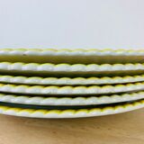 Set de 6 assiettes plates en faïence vintage
