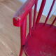 Children's chair JAPY Brothers in red lace-up curved wood