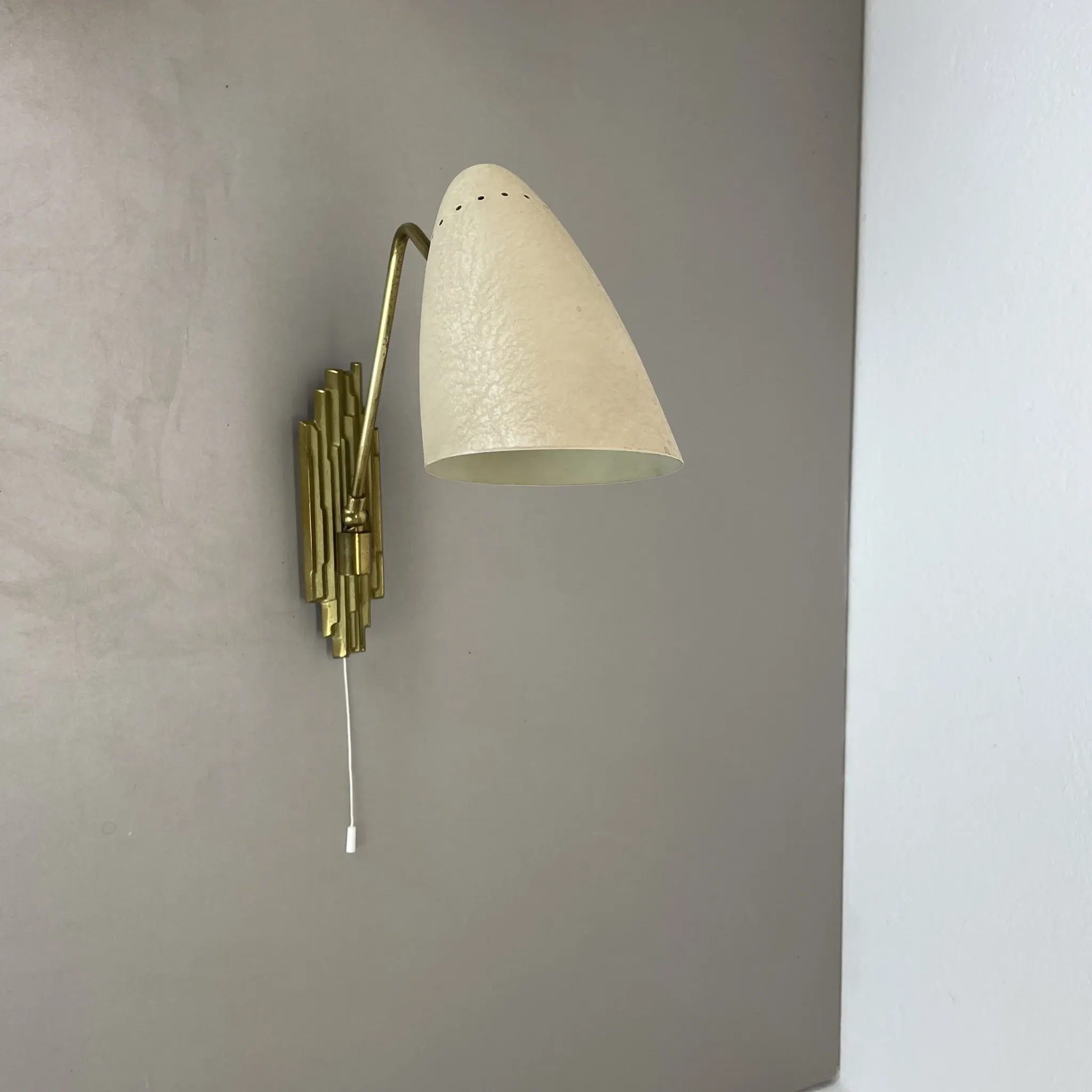 Rare Adjustable Theatre Wall Light in Brass in the Style of Stilnovo, Italy 1950s