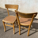 Duo of bistro chairs