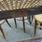 Set of 10 Thonet Fischel restaurant bistro chairs mismatch b