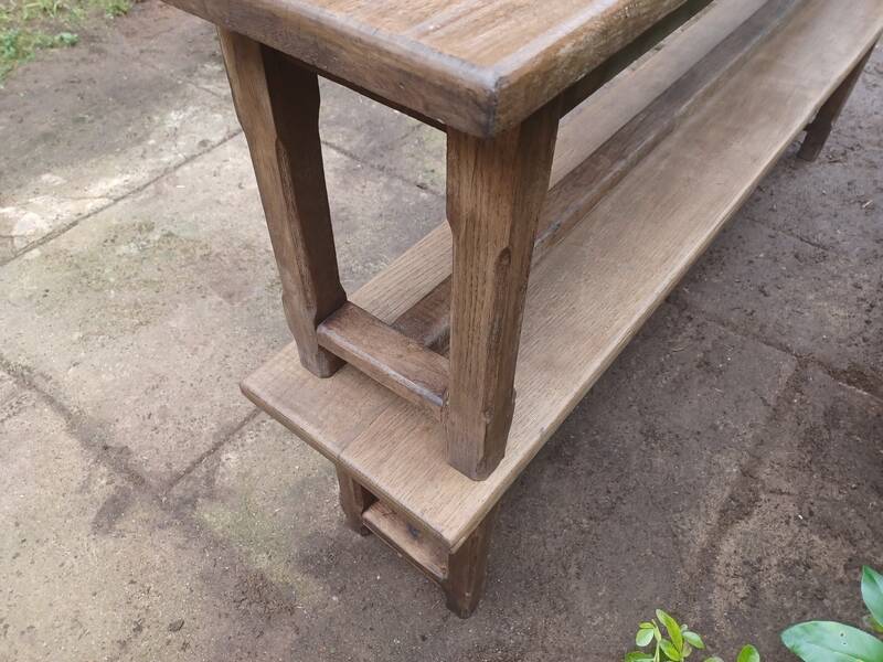 Antique solid oak farm benches