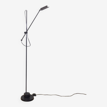 Vintage Black Metal Floor Lamp, Spain, 1980s