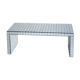 Coffee table tiles mosaic white joint black