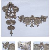 Two bronze ornaments furniture floral decoration early 20th century