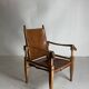 Leather safari armchair by Wilhelm Kienzle for Wohnbedarf, 1950s
