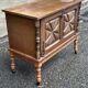 Solid wood bar cabinet in Spanish Basque style from the 1930s.