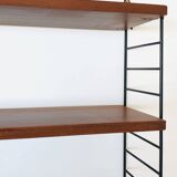 String wall shelf in wood and metal, 1960s