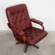 Leather swivel armchair, Danish design, 1970s, made in Denmark