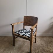 Restored brutalist style armchair