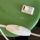 Large vintage desk lamp in articulated pistachio aluminum