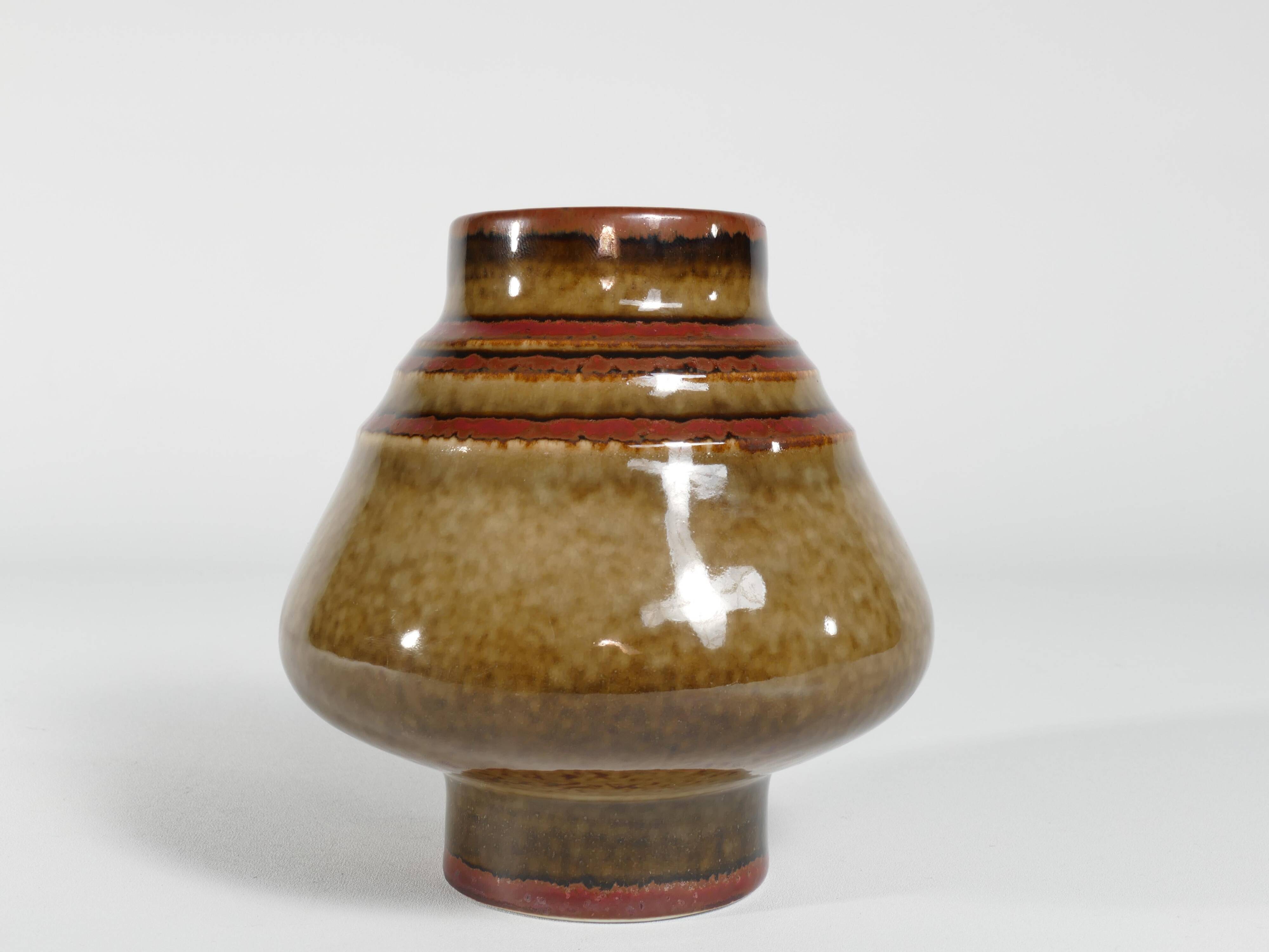 Mid-Century Modern Stoneware Bamboo Vase, by Olle Alberius for Rörstrand, Sweden