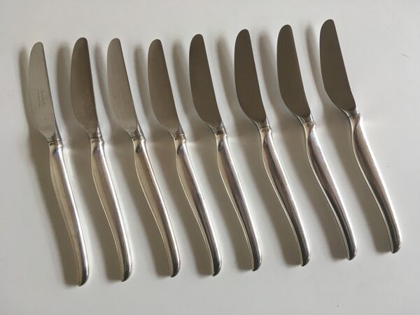 Set 8 couteaux 1960 Christofle métal argenté space age