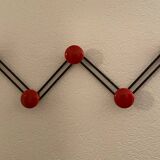Metal "w" coat rack with 5 hooks