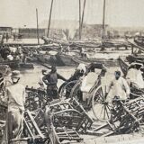 Old photography stereo, stereograph, luxury albumine 1903 Pei Ho River, China