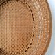 Old basket braided in rattan