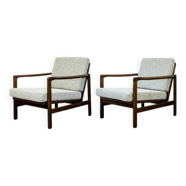 Fauteuils Mid-Century par Zenon Bączyk, années 1960, ensemble de 2