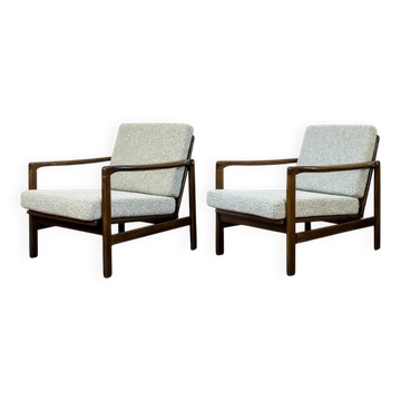 Fauteuils Mid-Century par Zenon Bączyk, années 1960, ensemble de 2