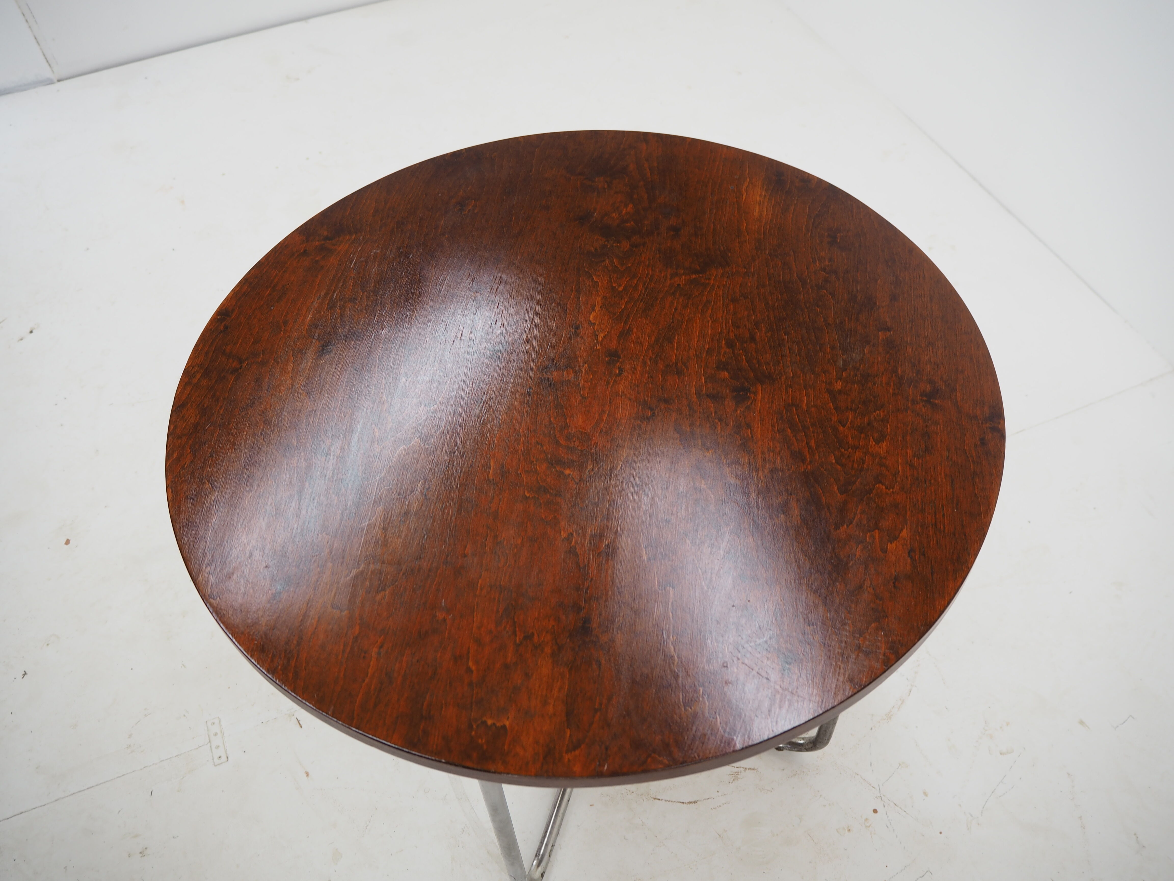 1940s Bauhaus Chrome Dining Table by Robert Slezak