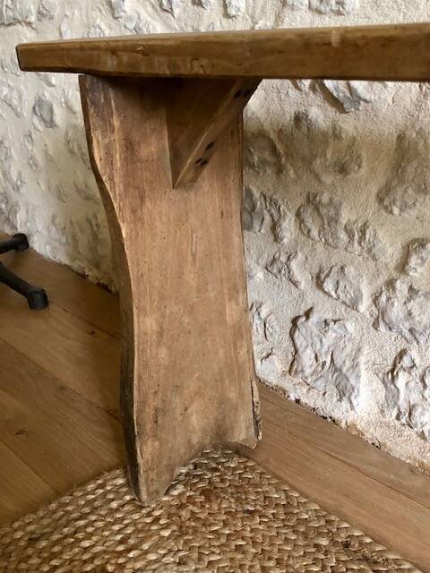 Banc de ferme ancien en bois, rénové