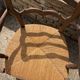 Antique Provençal armchair in wood with a straw seat.