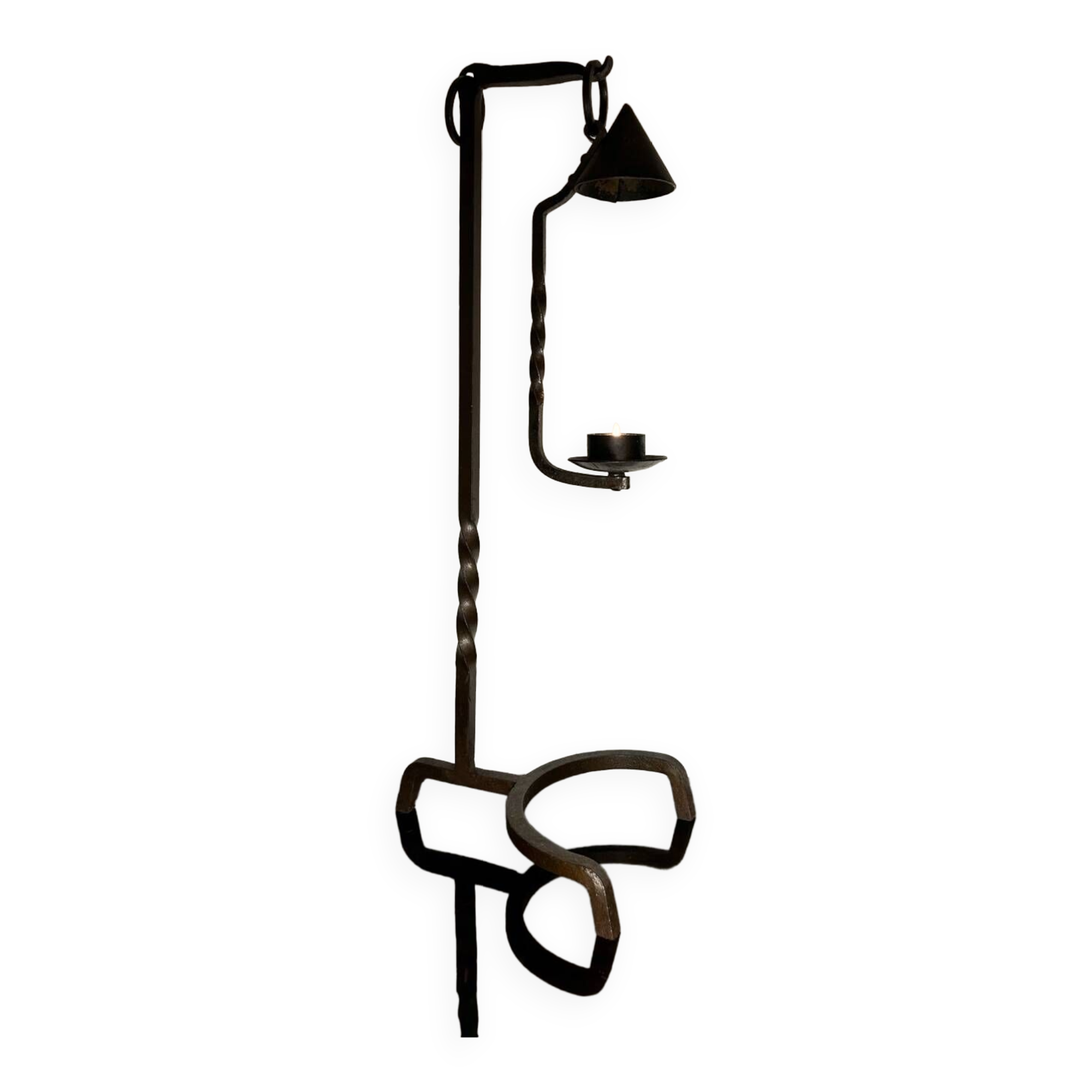 Large brutalist design candle holder from the 60s