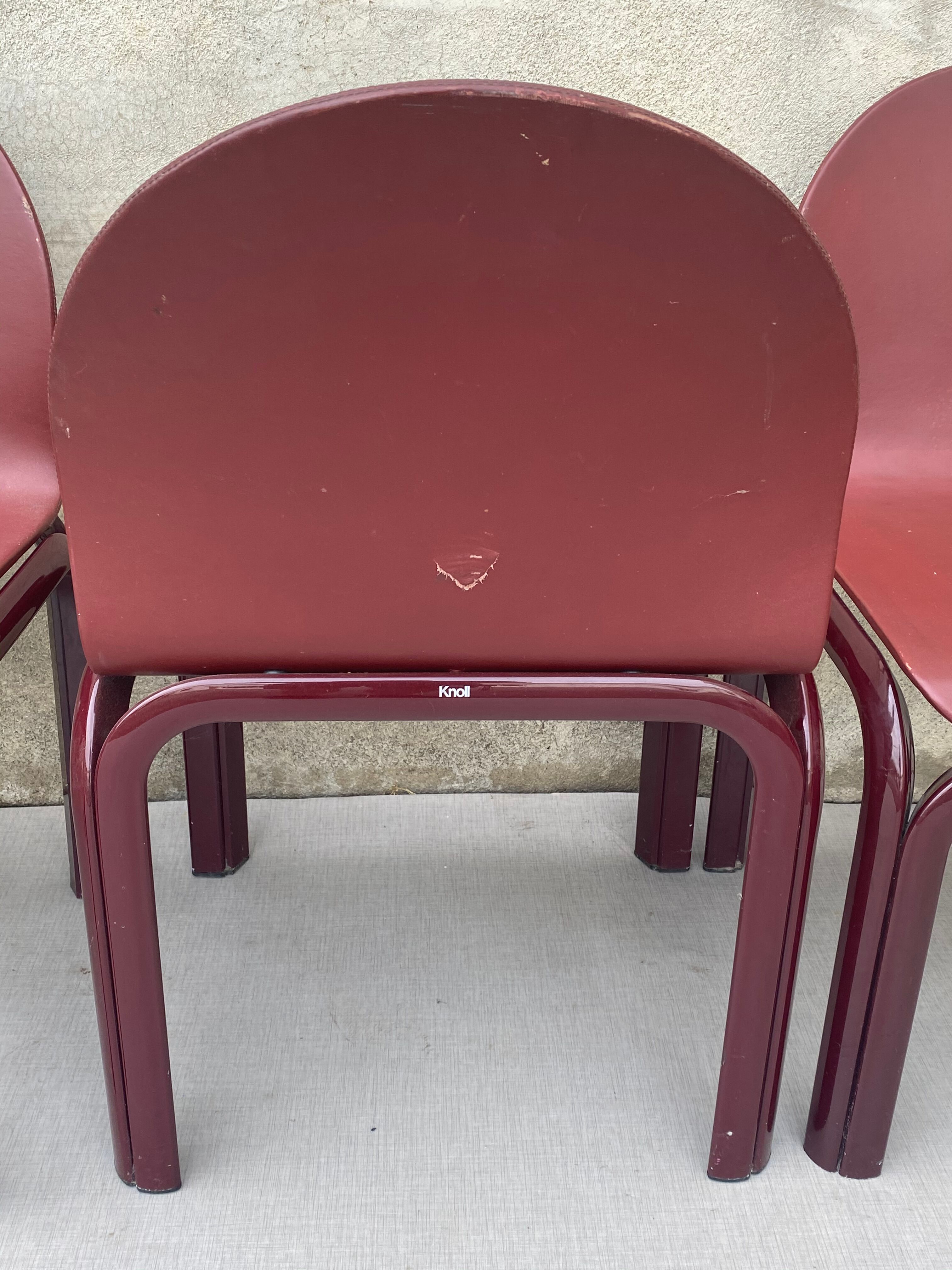 6 chairs by Gae Aulenti for Knoll