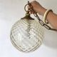 Suspension boule vintage verre ambré