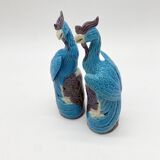 Pair of Chinese "phoenix" fine porcelain, 20th century.