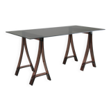 Architect's desk in smoked altuglas by gacita and tiberi for mode europe, 1970s