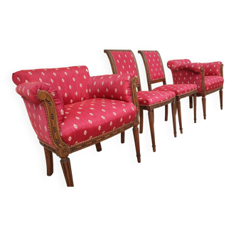 Set armchairs chairs early twentieth century