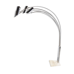 Lampadaire chromé à 5 points lumineux, années 1970