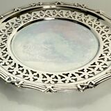 Silver metal ramekin with glass insert, ribbons, bows