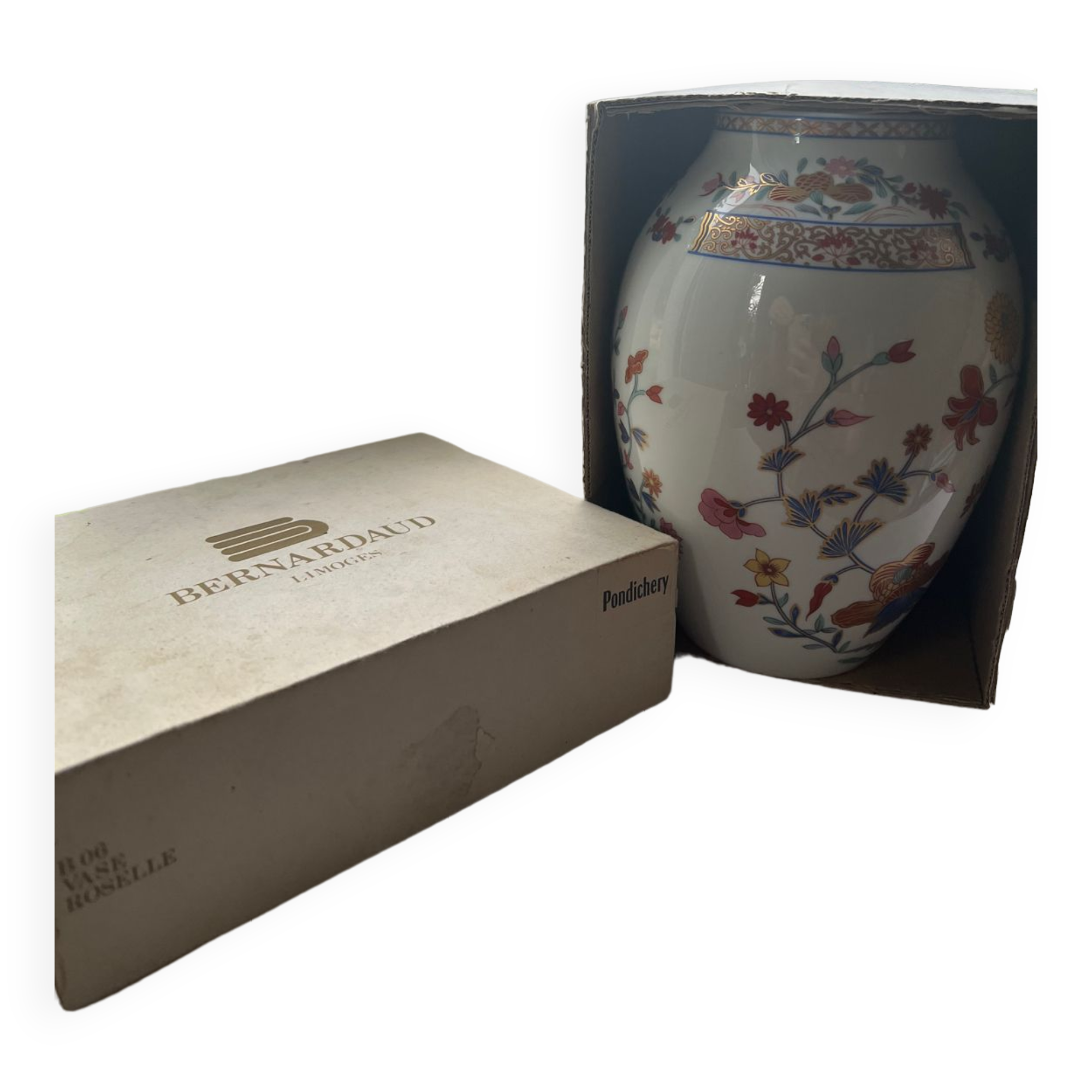 Bernardaud porcelain roselle vase