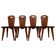 Modern Swedish pine dining chairs attributed to Bo Fjaestad, 1940s.